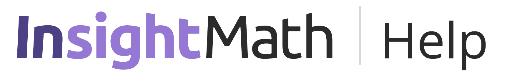 InsightMath Help Center home page
